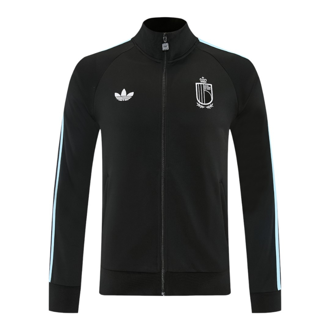 Belgium 2026 Men's Black Long Zip Jacket