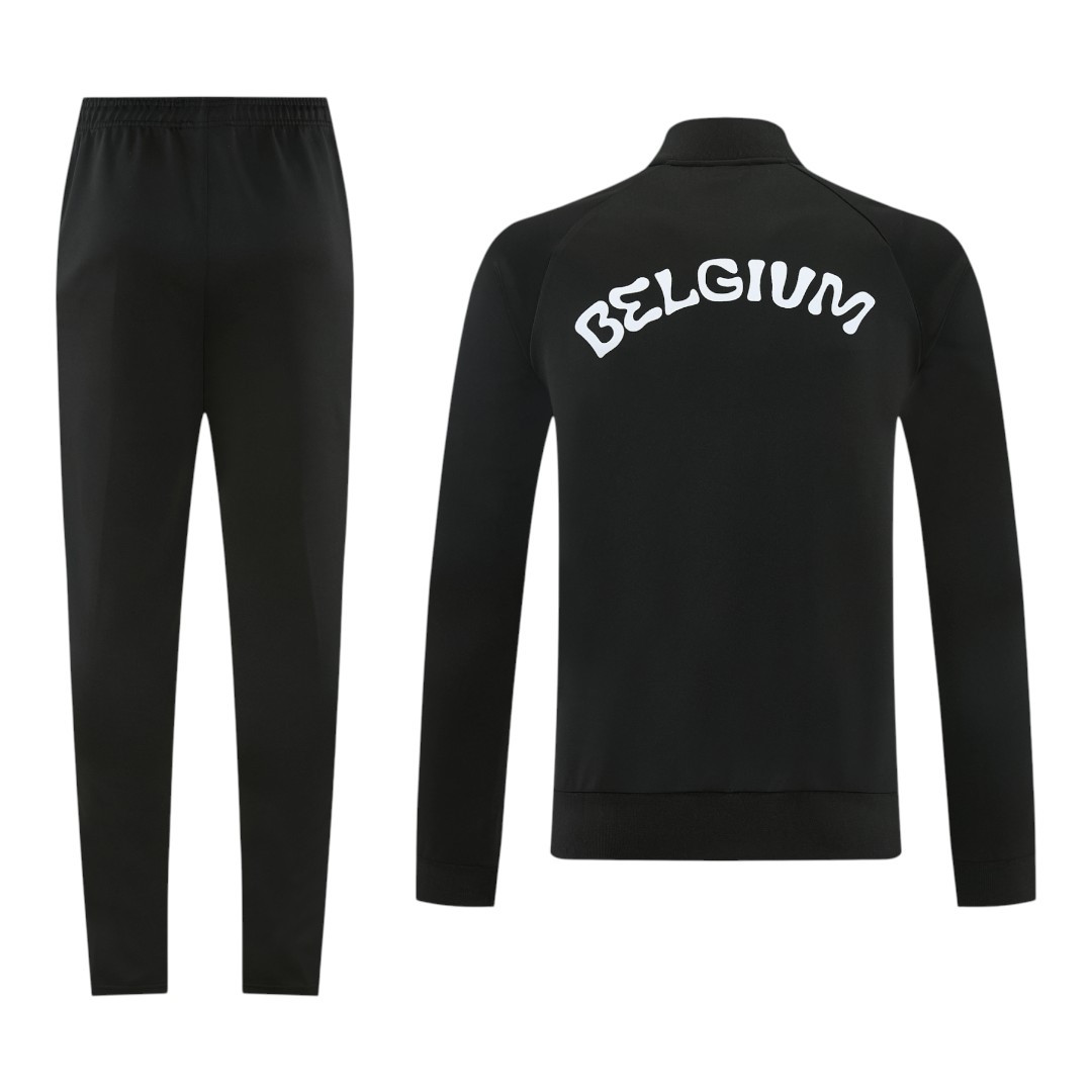 Belgium 2026 Men's Black Long Zip Jacket