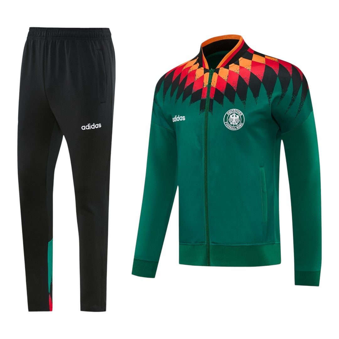 Germany 2026 Men's Remake Green Long Zip Jacket