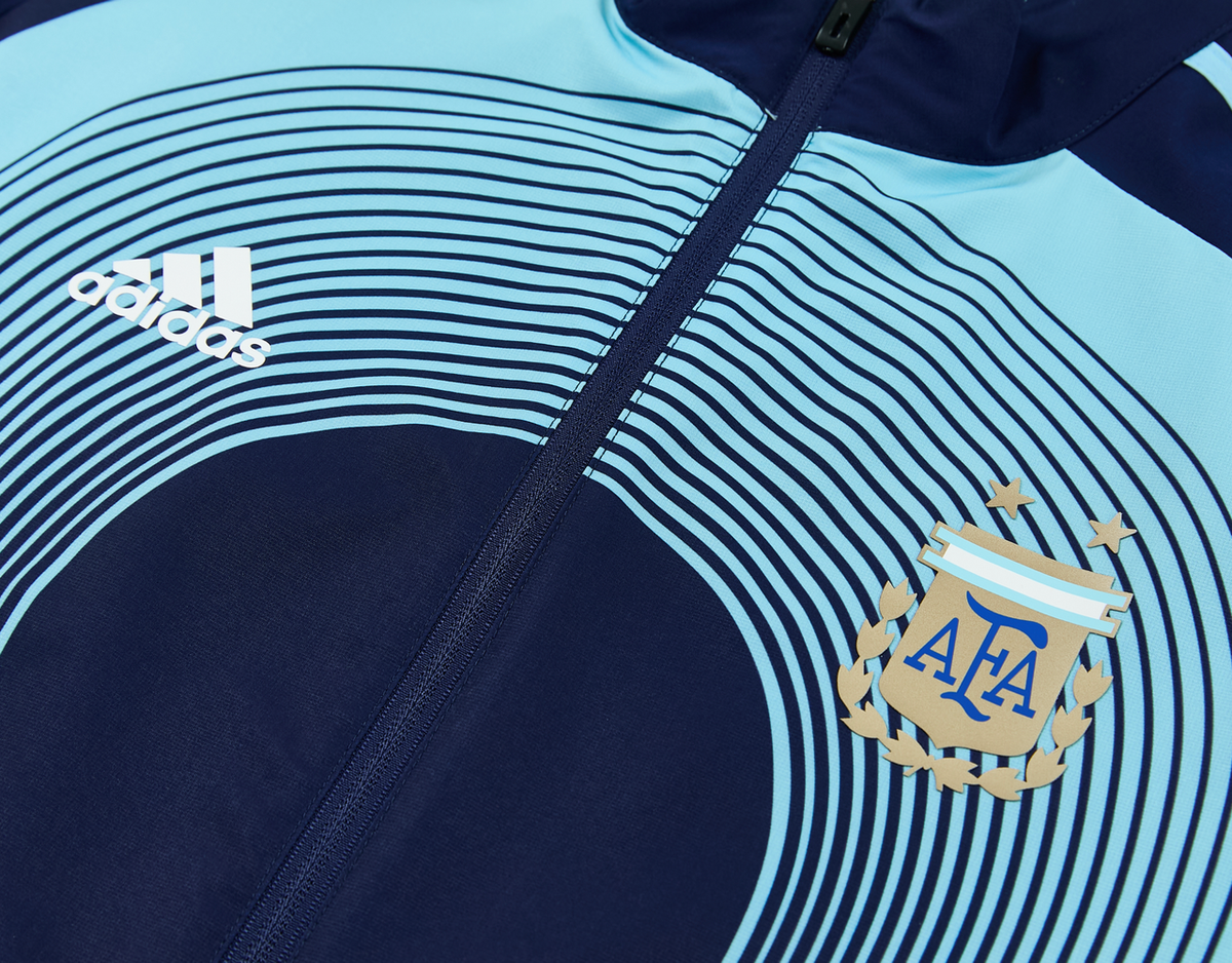 Argentina 2026 Men's Wave Navy Long Zip Tracksuit
