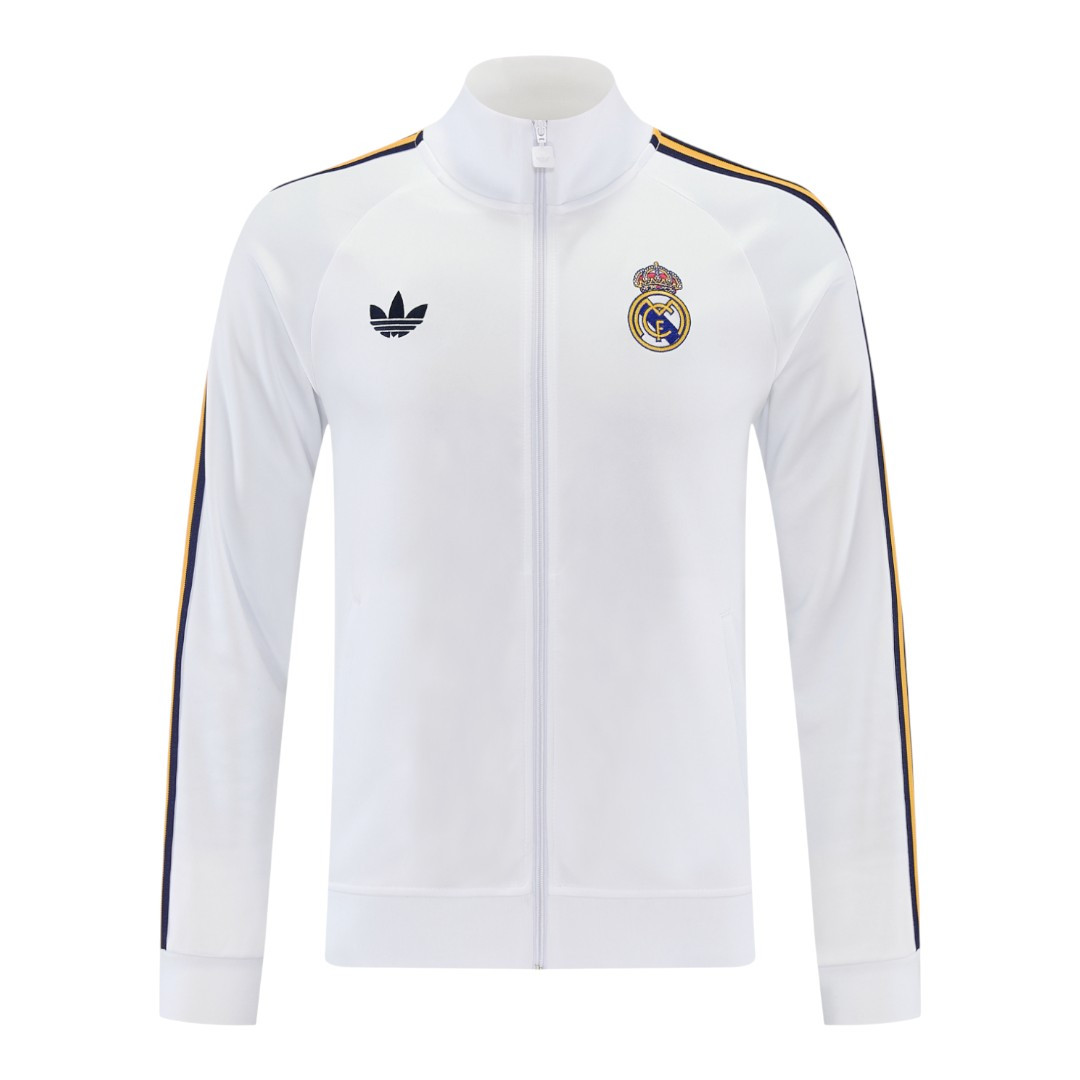 Real Madrid 26/27 Men's White Long Zip Jacket