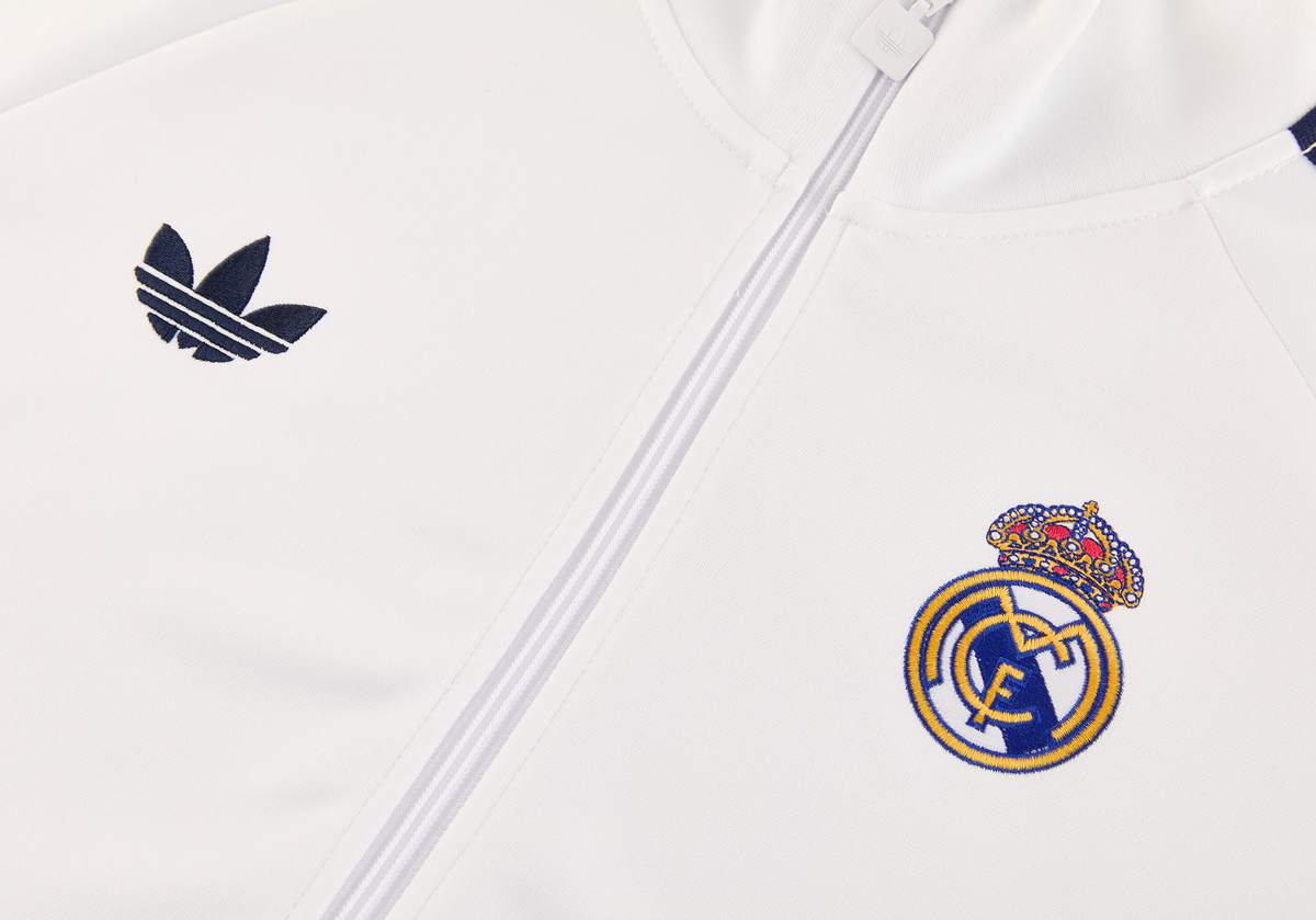 Real Madrid 26/27 Men's White Long Zip Jacket