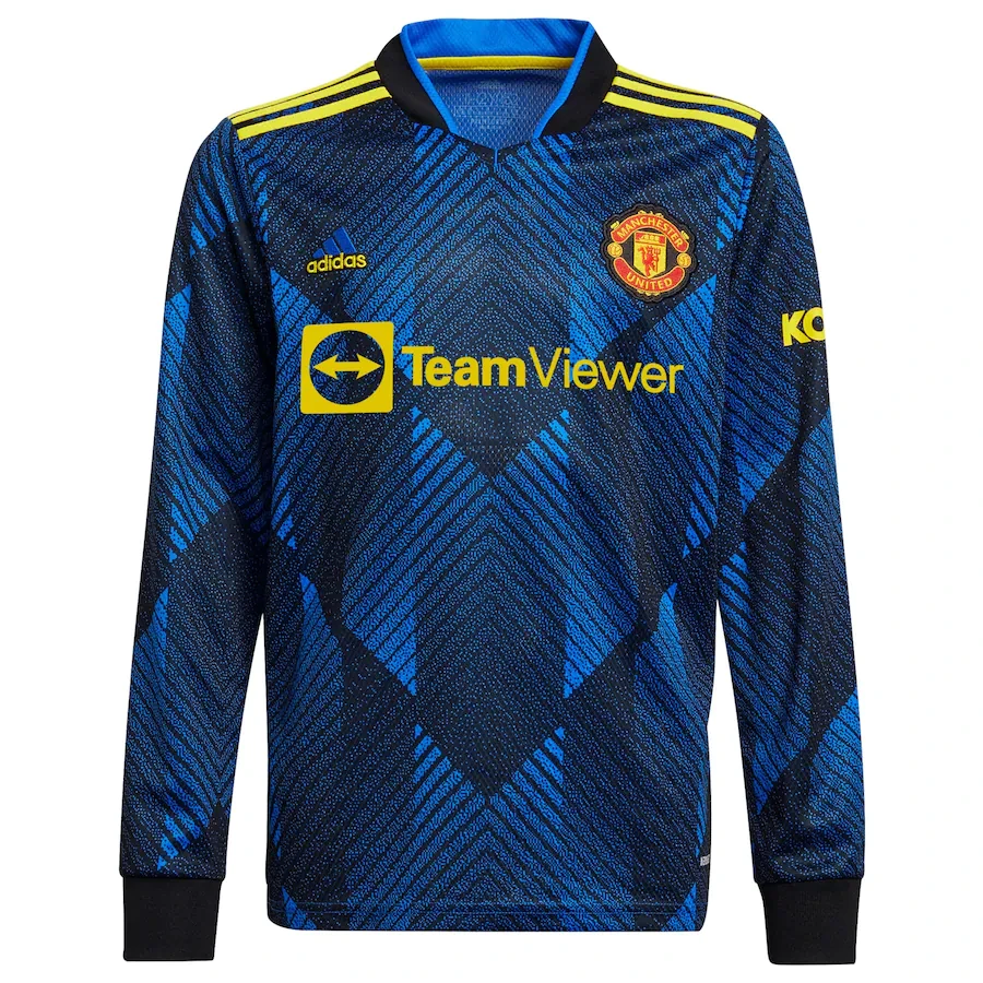 R.VARANE #19 Men's 21/22 Long Sleeve Stadium Manchester United Third Shirt
