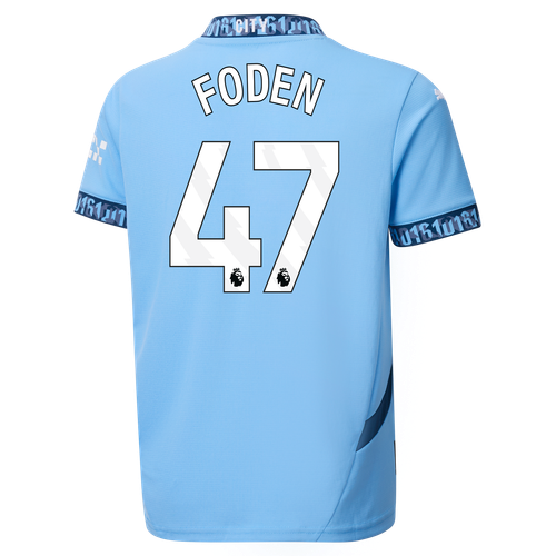 FODEN #47 Manchester City 24/25 Kid's Home Shirt and Shorts - PL Font