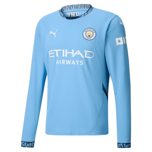 HAALAND #9 Manchester City 24/25 Men's Home Long Sleeve Shirt - Man City Font