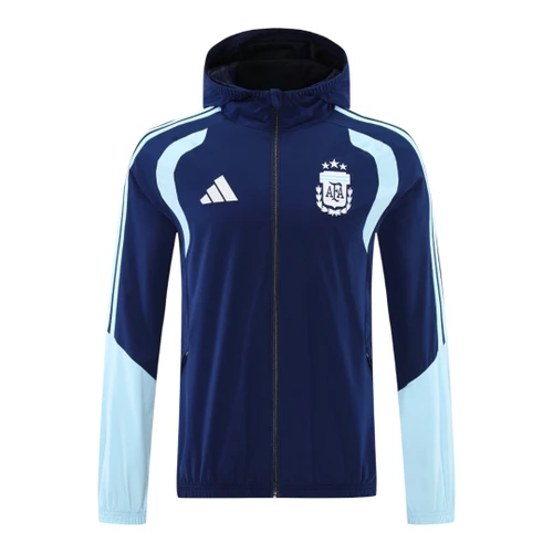 Argentina 2026 Men's Navy Long Zip Windbreaker