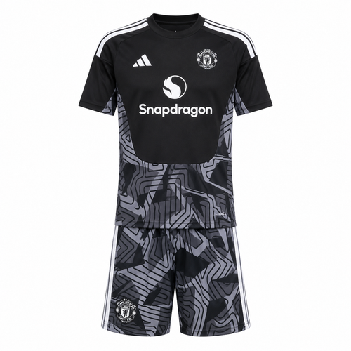 Manchester United 26/27 Kid's Black Goalkeeper Set