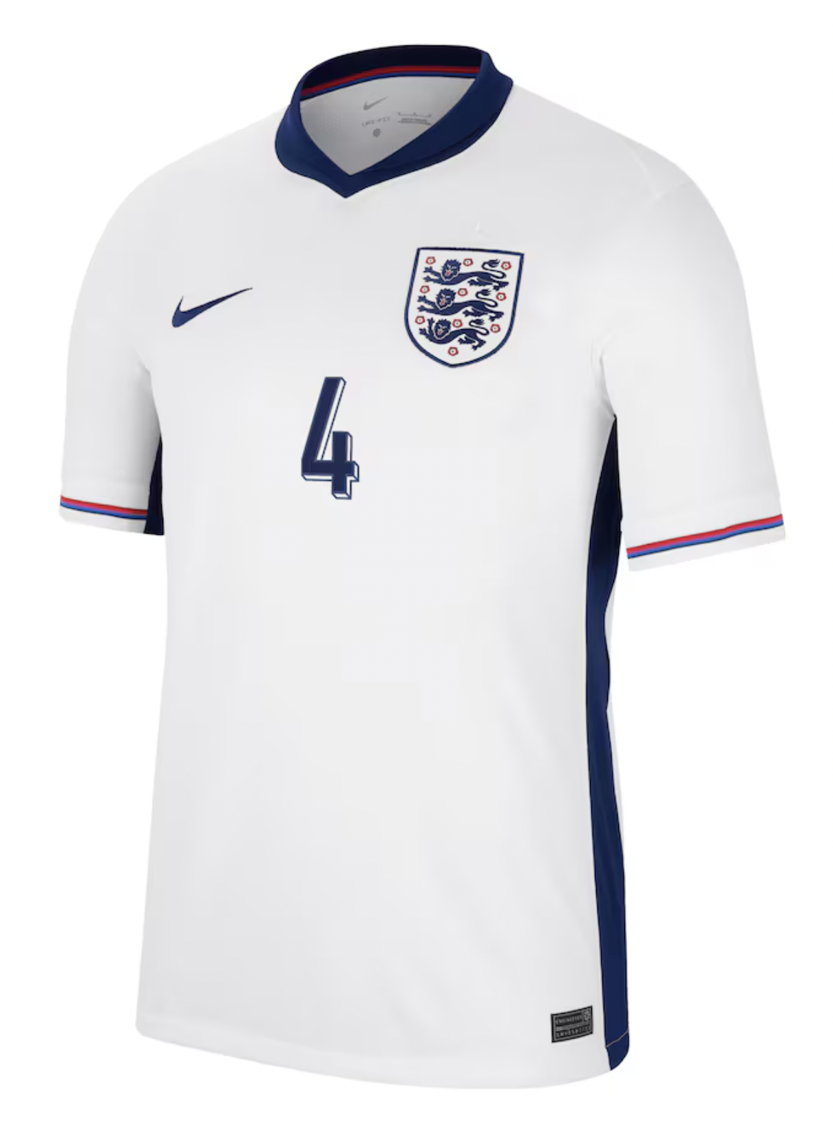 RICE #4 England 2024 Stadium Men's Home Shirt
