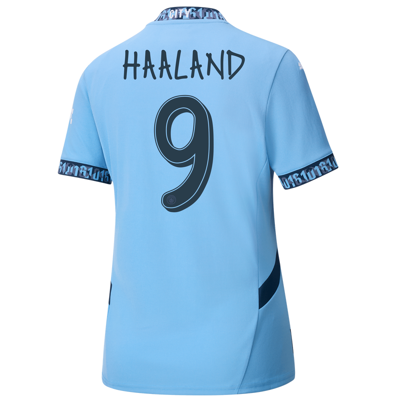 HAALAND #9 Manchester City 24/25 Women's Home Shirt - Man City Font