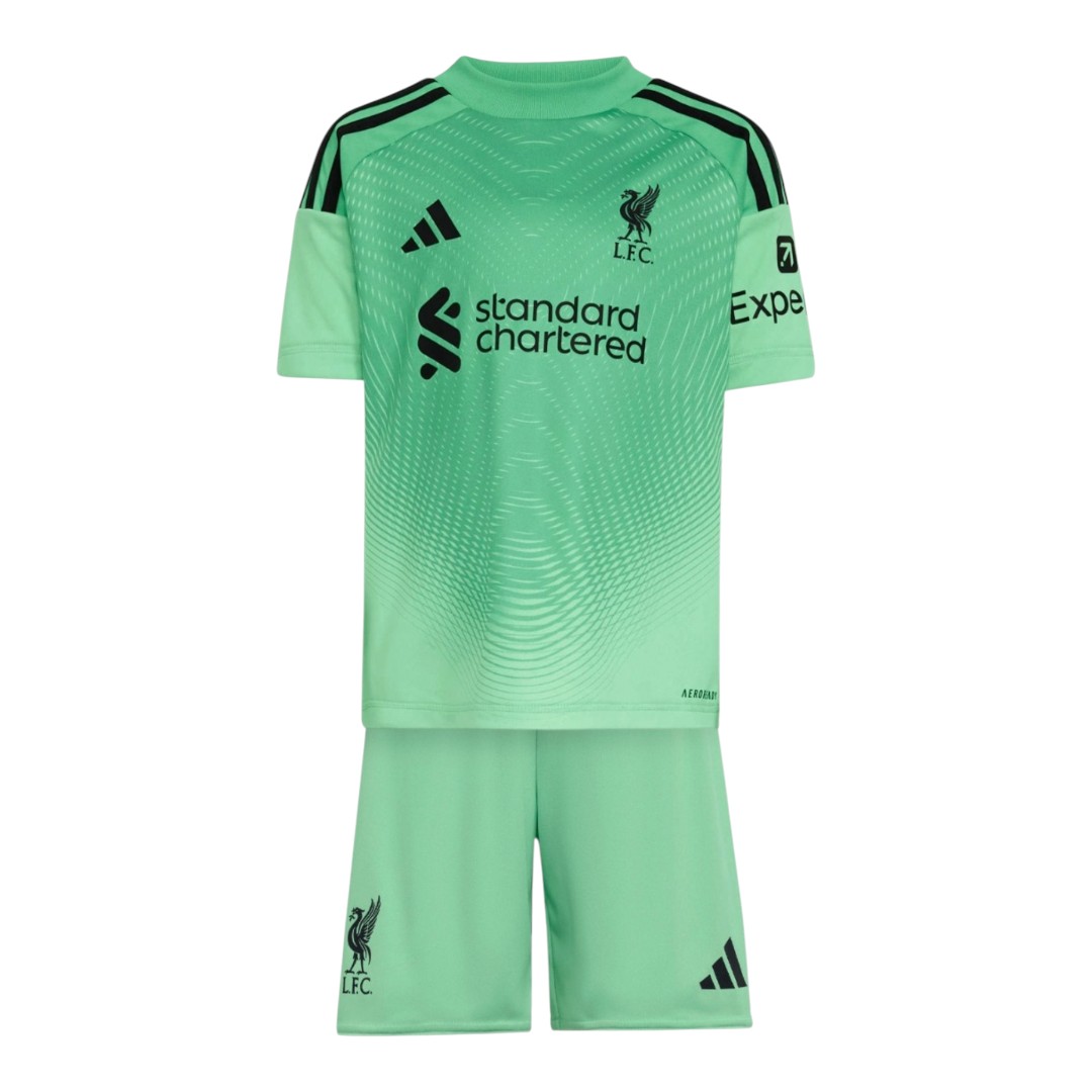 Liverpool 25/26 Kid's Green Goalkeeper Mini-Kit
