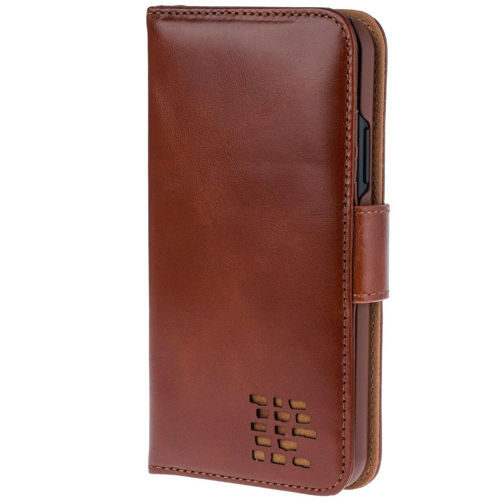 Ed Hicks Apple iPhone 6 6S Brown Leather Wallet With Card Holder Magnetic Phone Case