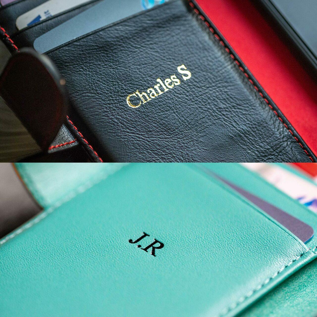 iPhone 12 Mini Leather Wallet Case Personalised Initials