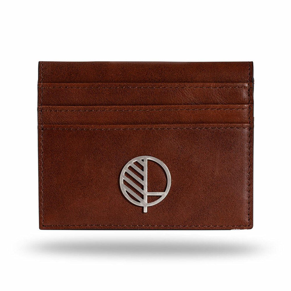 Men's Compact Leather Wallet Card Holder in Brown