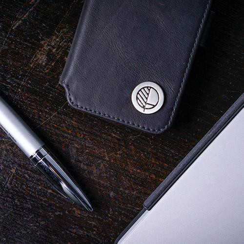 Protective charcoal black wallet cover for iPhone 5