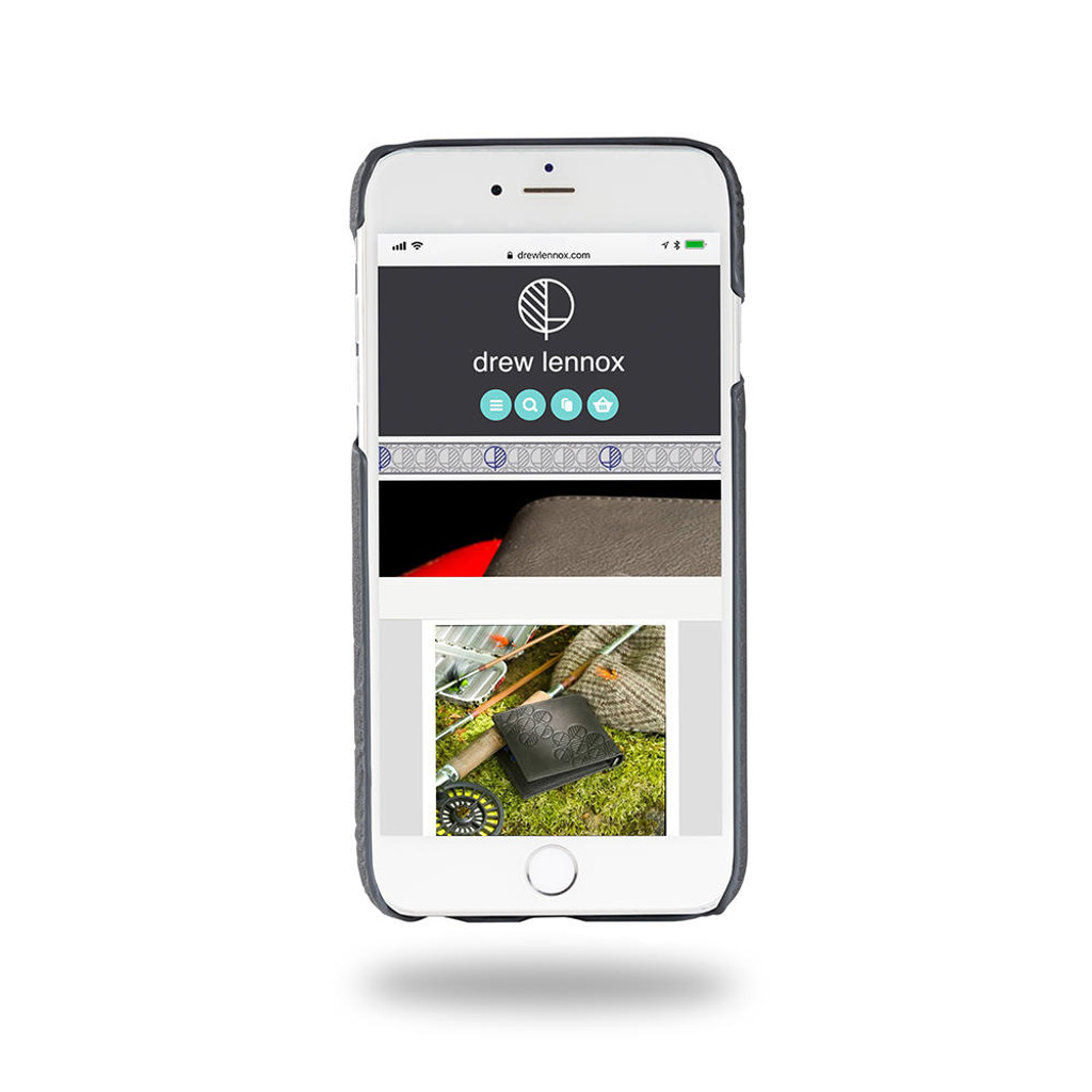 Slim grey leather case for iPhone 6