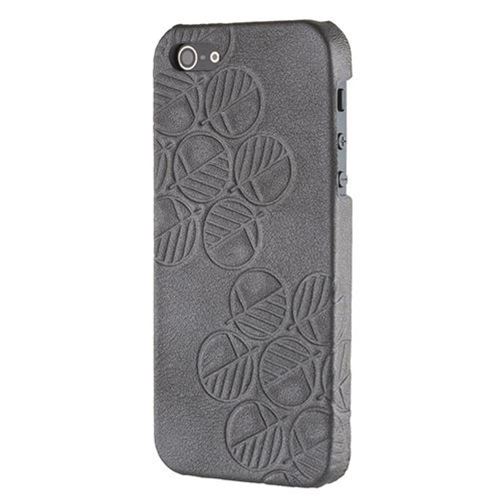 iPhone 5 leather grey back case