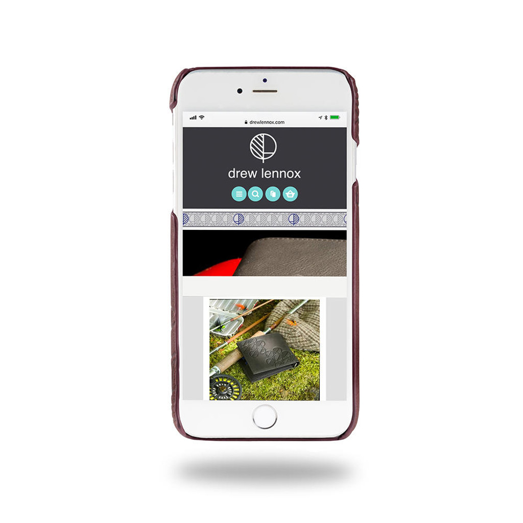 Purple shimmer leather case for iPhone 6