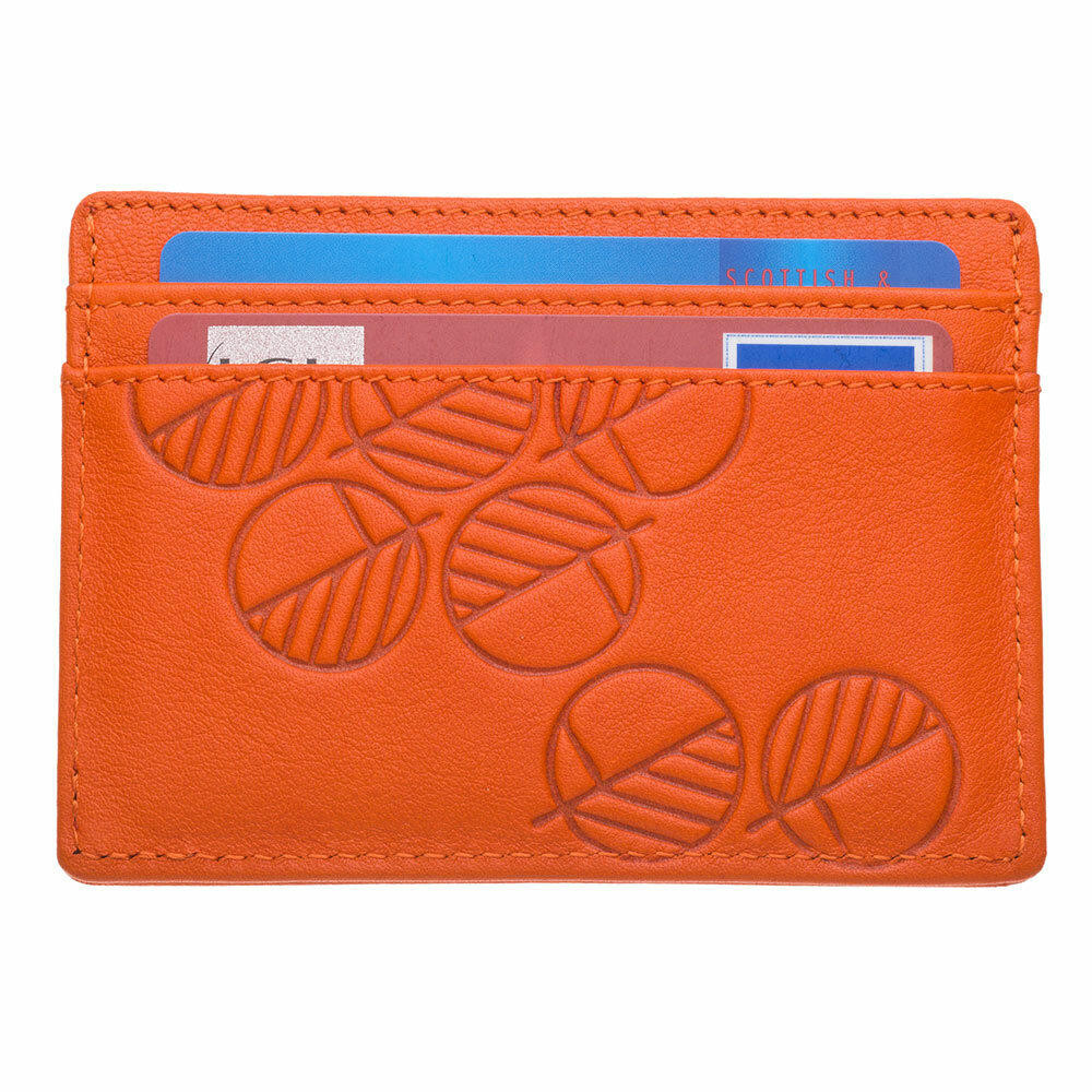 Lightweight slim leather card holder