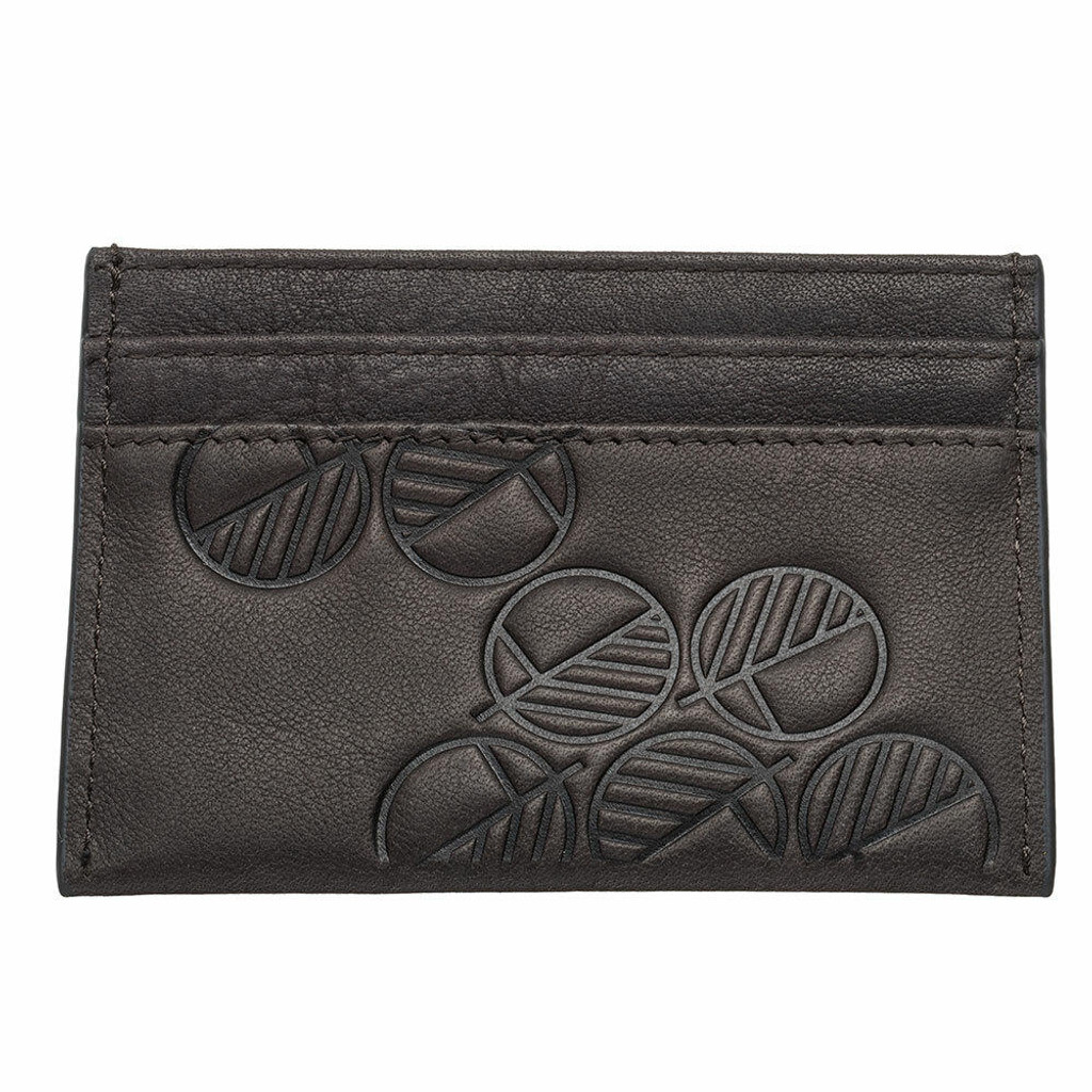 Slim Black Leather Card Holder for Men