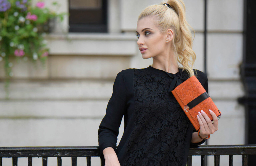 Premium handcrafted leather clutch and wallet accessory