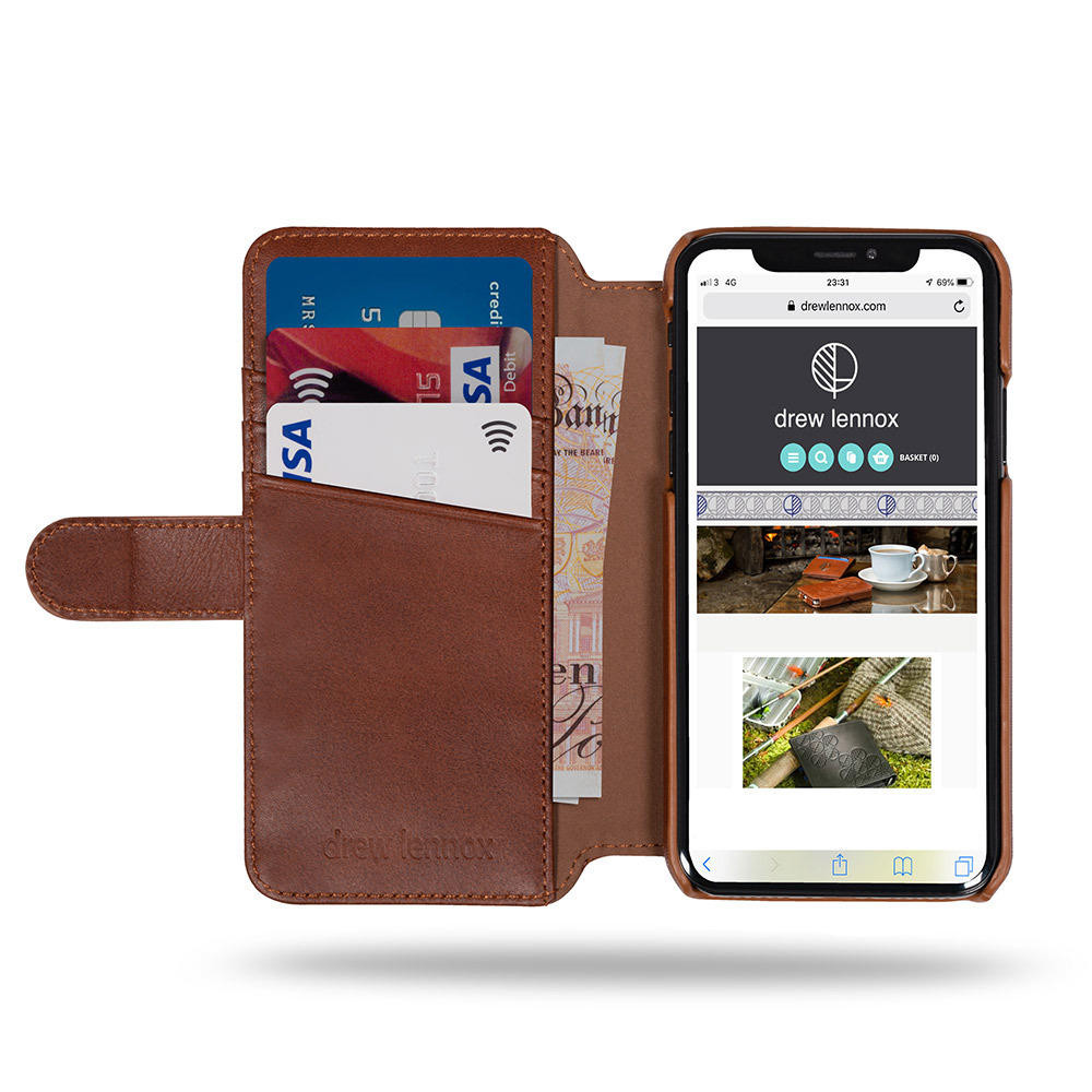 iPhone X XS wallet case with secure card pockets