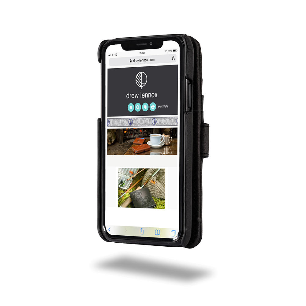 iPhone X leather case with built-in wallet