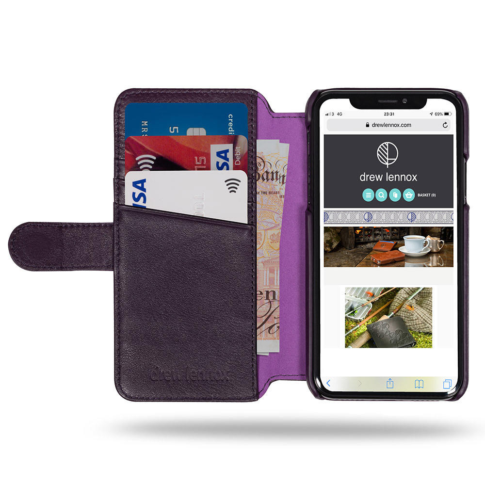 iPhone X XS wallet case for cards and cash