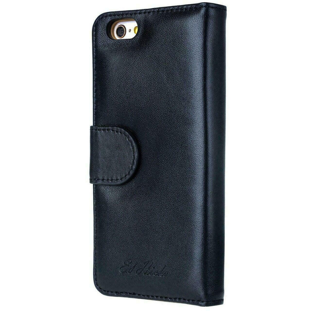 Royale leather case with magnetic closure open