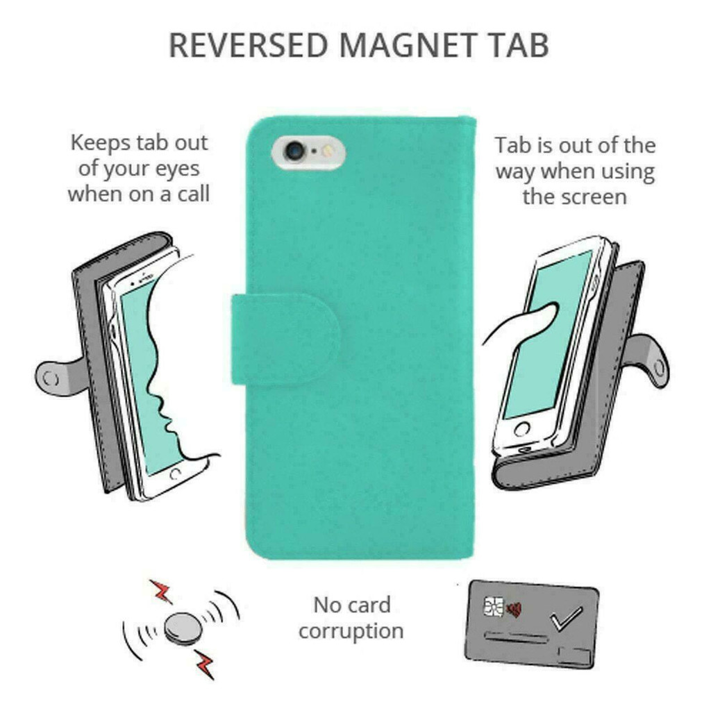 Royale iPhone SE leather wallet case with wrist strap – front view