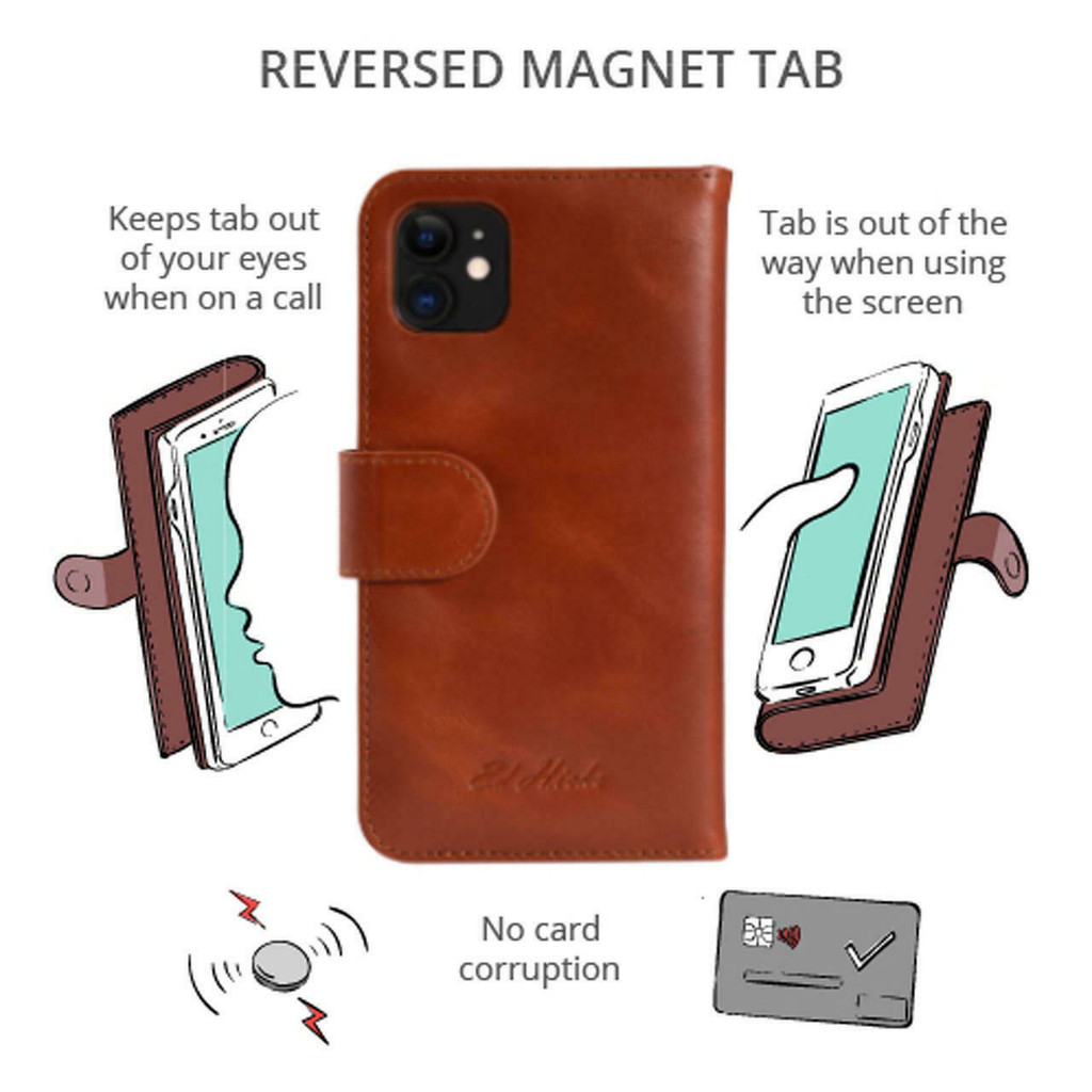 Royale case in lifestyle setting with iPhone and cards