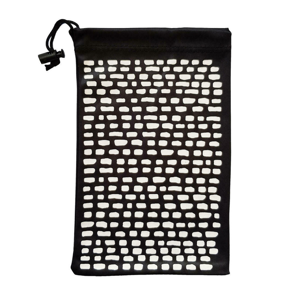 Drawstring fabric pouch for safe and compact storage