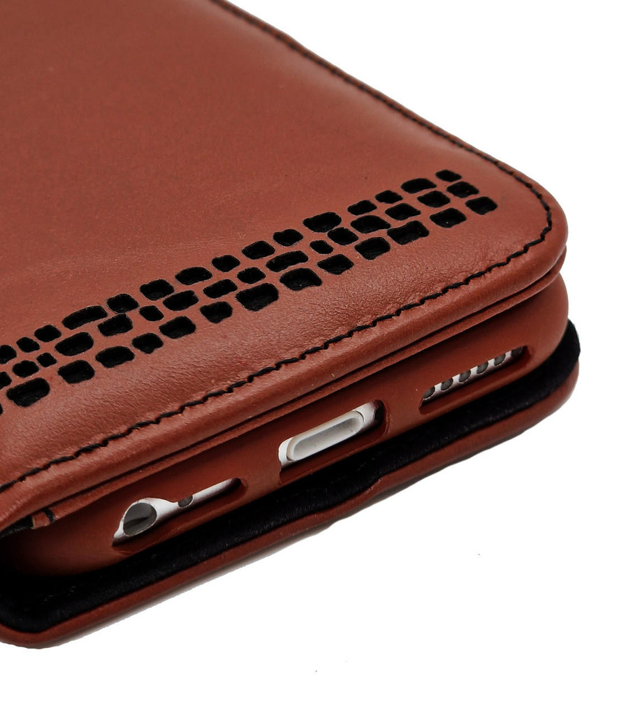 Apple iPhone 14 Brown Leather Wallet Case 3