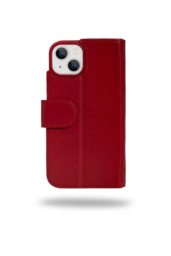 iPhone 14 Pro Max Leather Wallet Case in Vintage Red — each case with a Unique Patina