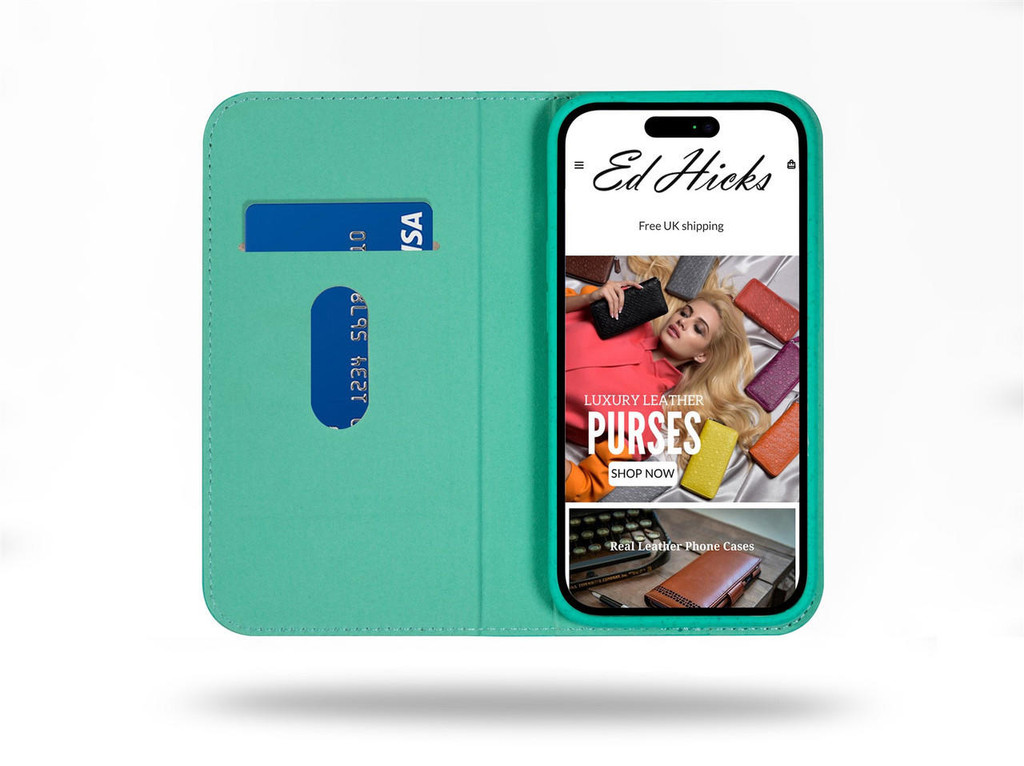 Turquoise iPhone 15 pro case for women