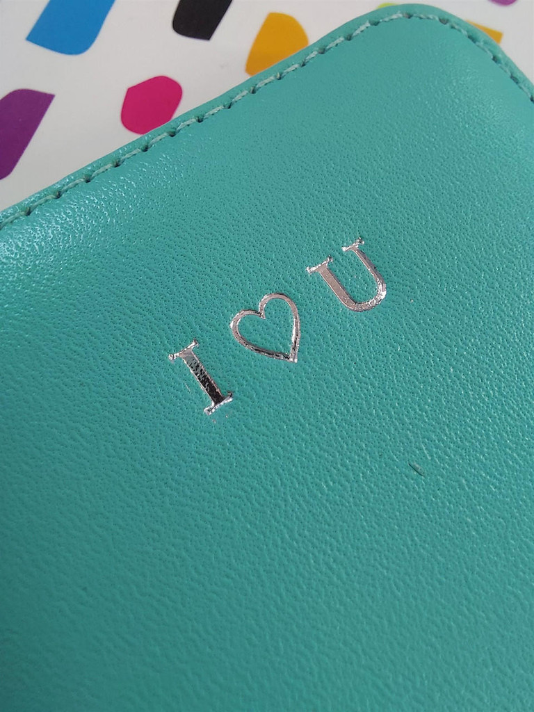 Personalised 'Rila' iPhone 15 Pro leather wallet case with custom initials or name