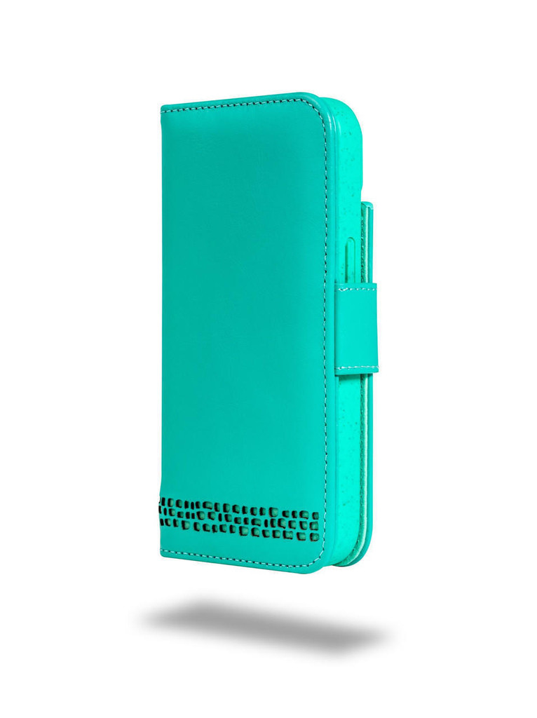 Personalised 'Rila' iPhone 15 Pro leather wallet case with custom initials or name