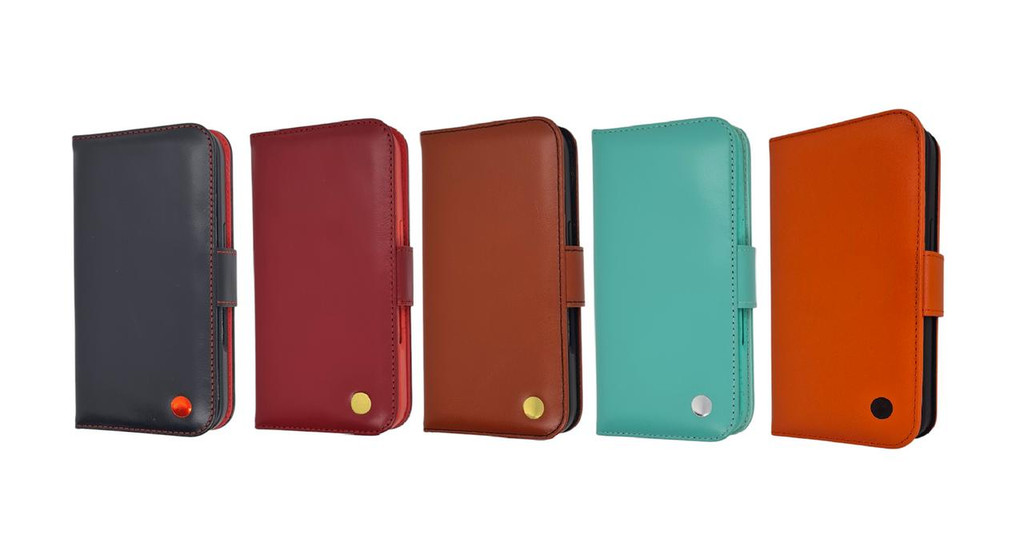 iPhone 16e Genuine Leather Wallet Flip Case and Card Holder
