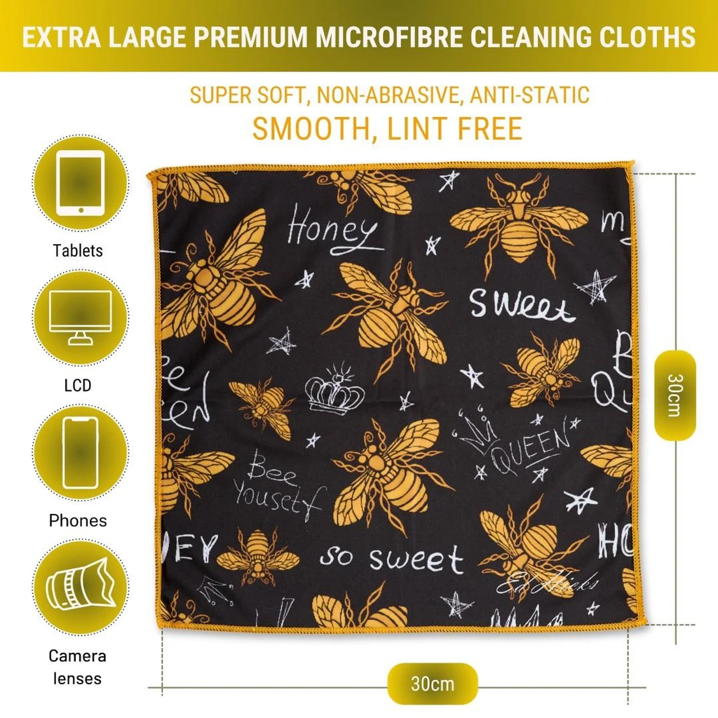 30 x 30 cm Queen Bee microfibre cleaning cloth