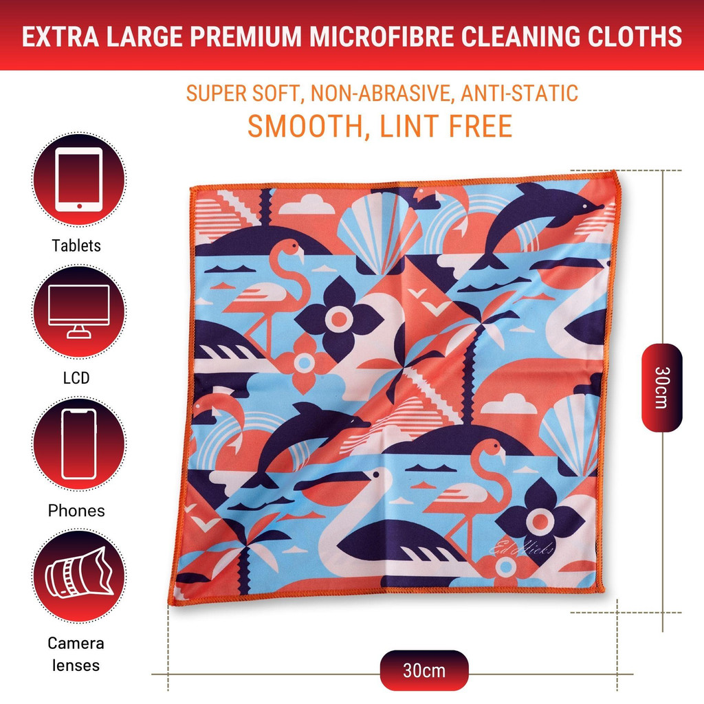 30 x 30 cm Sealife microfibre cloth for screens and lenses