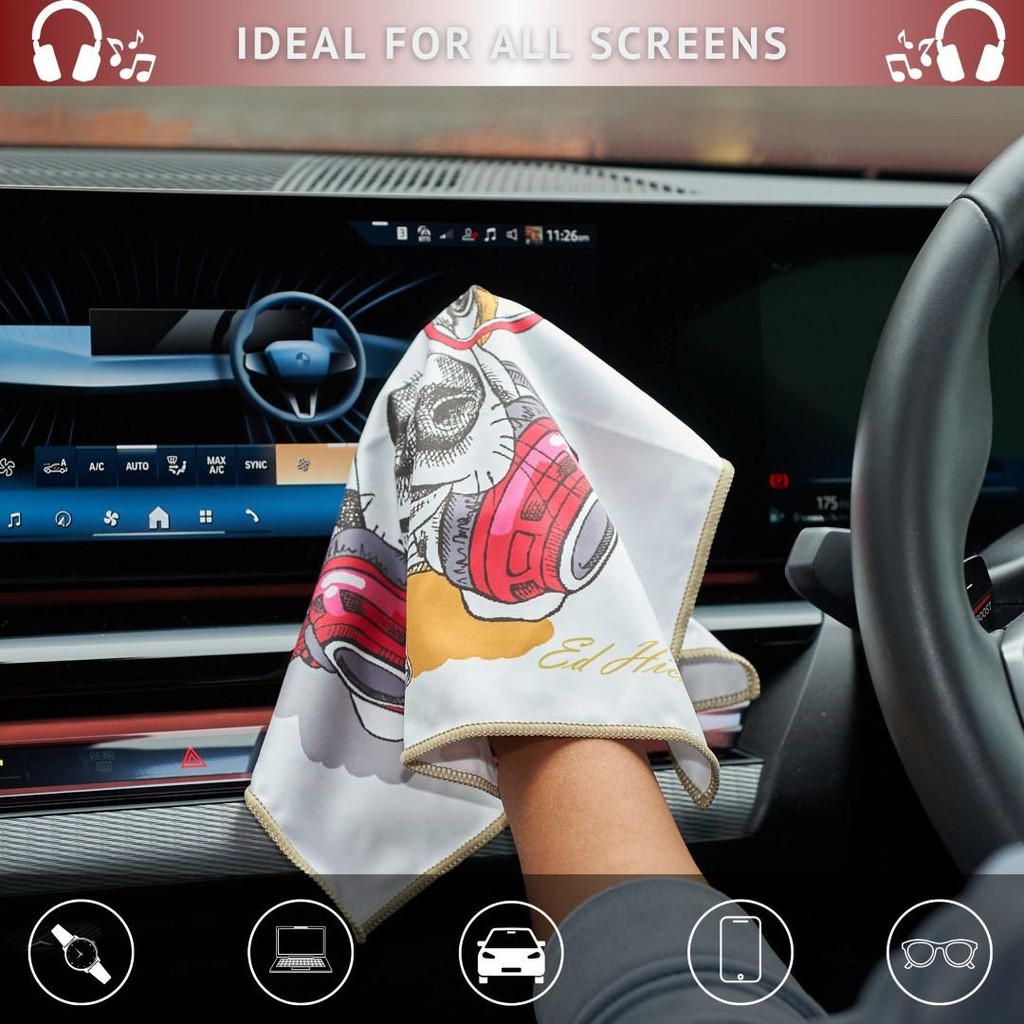 DJ Dawg microfibre cleaning cloth for car dashboard and display screens