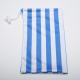 Microfibre bag in blue and white