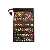 Soft Glasses Cases, Storage Pouches & Microfibre Cleaning Cloth All-in-1 - Rainbow on Black