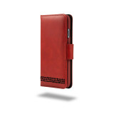 Ed Hicks Apple iPhone 6 6S Real Leather Wallet With Card Holder Magnetic Phone Case in red