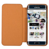 Samsung Galaxy S7 Edge Ultra Slim Brown Real Leather Phone Case