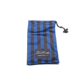 Soft Glasses Cases, Storage Pouches & Microfibre Cleaning Cloth All-in-1 - Blue and Black Stripe