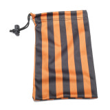 Soft Microfibre glasses case in Striped orange and black