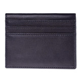 Men's black leather card holder compact design