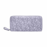 The Go Continental Grey Leather Purse on display