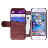 iPhone 5 wallet case in vintage brown leather