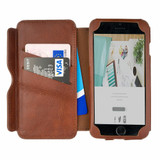 iPhone 6S brown leather embossed folio cover